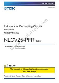 NLCV25T-1R0M-PFR Datasheet Cover