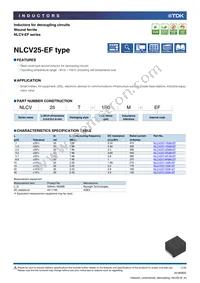 NLCV25T-1R5M-EF Datasheet Cover
