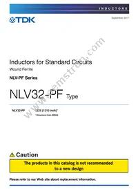 NLV32T-R10K-PF Datasheet Cover