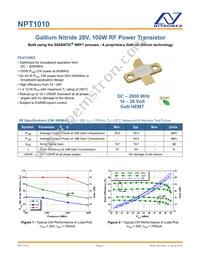 NPT1010B Datasheet Cover