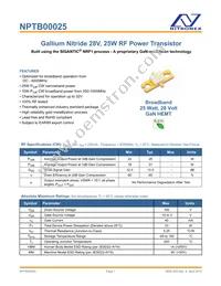 NPTB00025B Datasheet Cover