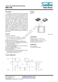 NR117K Datasheet Cover