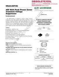 NSA5.0AT3G Datasheet Cover