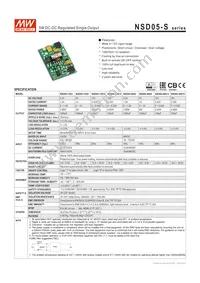 NSD05-48S12 Datasheet Cover
