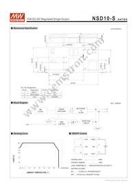 NSD10-48S15 Datasheet Page 2