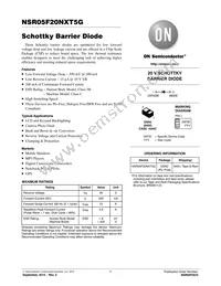 NSR05F20NXT5G Datasheet Cover