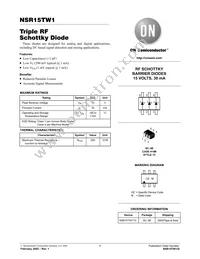 NSR15TW1T2G Datasheet Cover