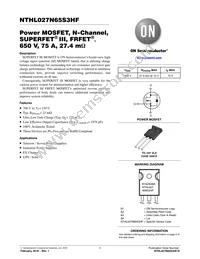 NTHL027N65S3HF Datasheet Cover