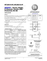 NTJS3151PT2 Datasheet Cover