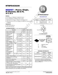 NTMFS4C025NT3G Datasheet Cover