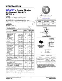 NTMFS4C032NT3G Datasheet Cover