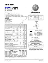 NTMS4937NR2G Datasheet Cover