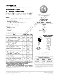 NTP30N20G Datasheet Cover