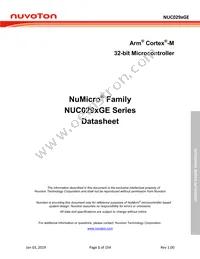 NUC029NAN Datasheet Cover