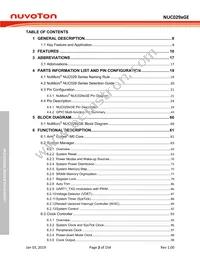 NUC029NAN Datasheet Page 2