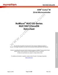 NUC120RD2DN Datasheet Cover