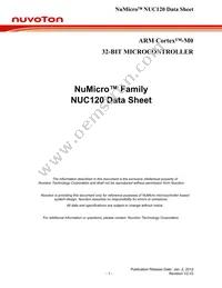 NUC120RD3AN Datasheet Cover