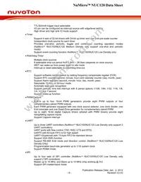 NUC120RD3AN Datasheet Page 9