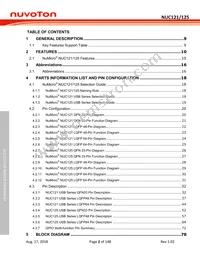 NUC125SC2AE Datasheet Page 2