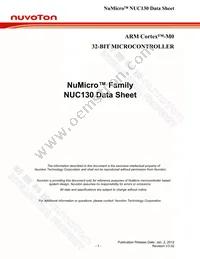 NUC130VE3CN Datasheet Cover