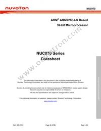 NUC975DK61Y Datasheet Cover