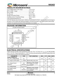 NX2422CMTR Datasheet Page 2