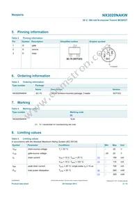 NX3020NAKW Datasheet Page 2