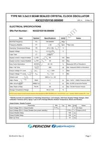 NX3221E0150.000000 Datasheet Page 3