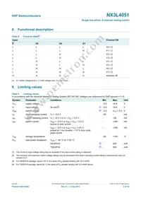 NX3L4051HR Datasheet Page 5