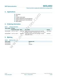 NX3L4053HR Datasheet Page 2