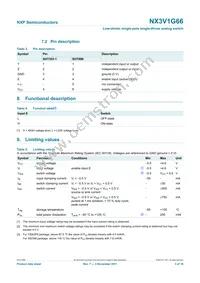 NX3V1G66GM Datasheet Page 3