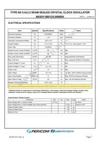 NX5011B0125.000000 Datasheet Page 3