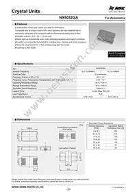 NX5032GA -13.56M-STD-CSU-2 Datasheet Cover