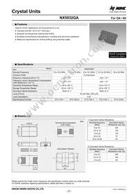 NX5032GA-24.000M-STD-CSK-4 Datasheet Cover