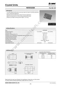 NX5032GB-12MHZ-STD-CSK-5 Datasheet Cover