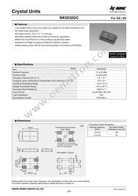 NX5032GC-16MHZ-STD-CSK-6 Datasheet Cover