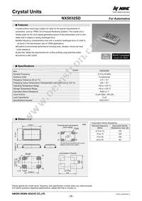 NX5032SD-20MHZ-STD-CSY-1 Datasheet Cover