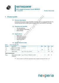 NX7002AKW Datasheet Cover