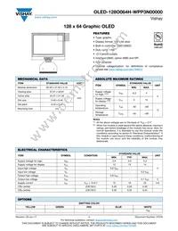 O128O064HWPP3N0000 Datasheet Cover