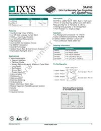 OAA160P Datasheet Cover