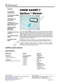 OADMF-1-61-SC Datasheet Cover