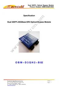 OBM-D3QH2-B02 Datasheet Cover