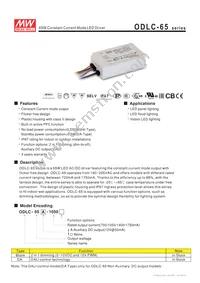 ODLC-65-1750 Datasheet Cover