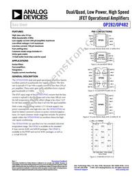OP282GS-REEL7 Datasheet Cover