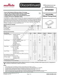 OP4005B1 Datasheet Cover