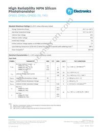 OP803TXV Datasheet Page 2