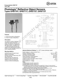 OPB773T Datasheet Cover