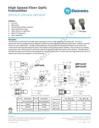 OPF1412T Datasheet Cover