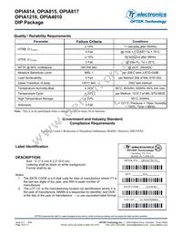 OPIA1210ATRE Datasheet Page 16