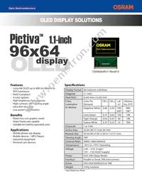 OS096064PK11MW1B10 Datasheet Cover
